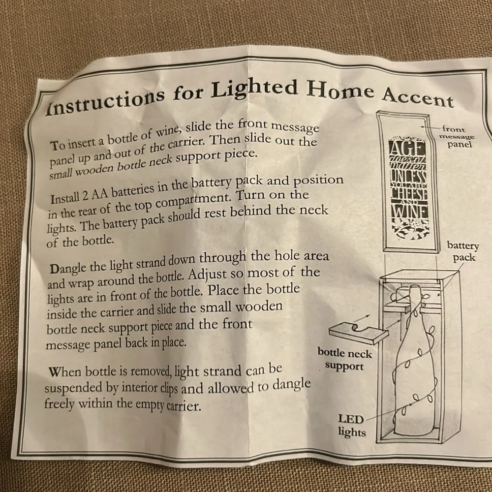 NWT Demdaco lantern/wine caddy